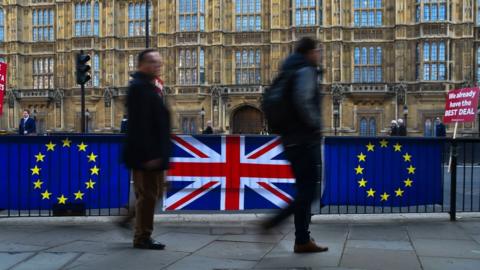 Flags outside Parliament