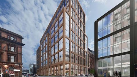 CGI of JPMorgan Chase's planned new technology centre in Glasgow