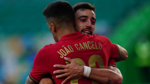 Bruno Fernandes and Joao Cancelo