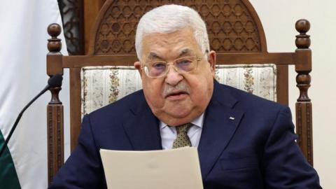 File photo of Palestinian President Mahmoud Abbas in Ramallah (31 January 2023)
