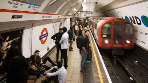 Night Tube arrives at Oxford Circus at 0406