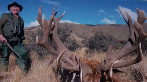 Pero Jelinic and his hunting trophy