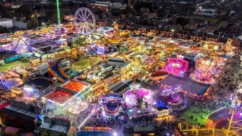 Aerial view of Hull Fair