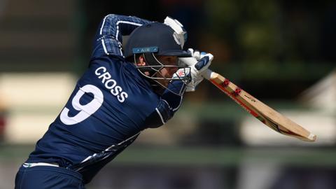 Matthew Cross scored 77 not out in the win over West Indies