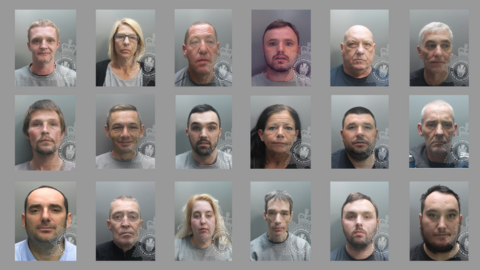 Custody photographs of all the defendants