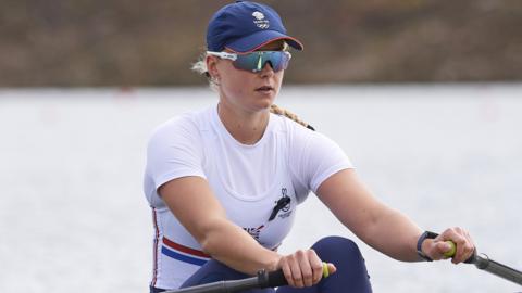 Hannah Scott in action at the World Championships in Racice