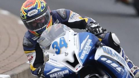 Alastair Seeley in action at the 2014 North West 200