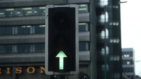 Green traffic lights