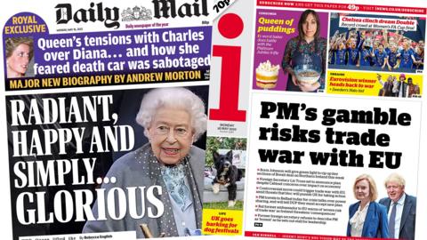 The Mail and the i front pages on 16 May 2022