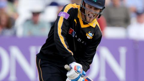 David Willey of Yorkshire bats