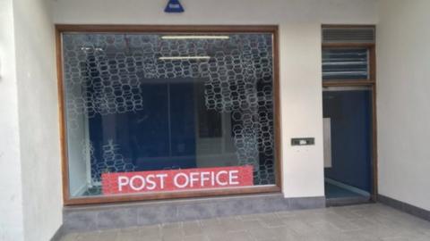 The pop-up post office in Sudbury ahead of its opening on 22 June