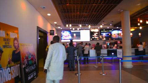 A multiplex cinema in Lagos, Nigeria