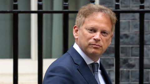 Grant Shapps leaves No. 10 Downing Street on Thursday