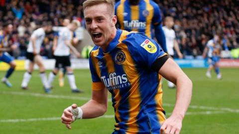 Killian Phillips scored his first Shrewsbury goal since his New Year's Day loan signing from Crystal Palace