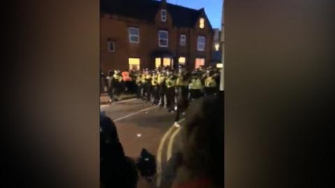 Gathering in Potternewton Park area of Leeds