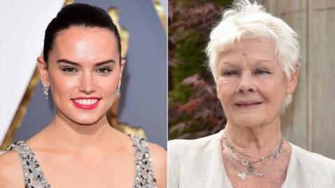 Daisy Ridley and Dame Judi Dench