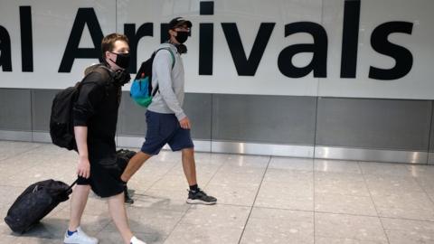 Passengers arriving at Heathrow