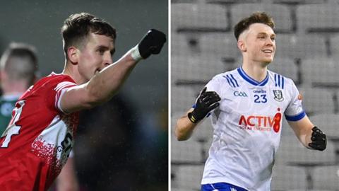 Shane McGuigan and Ciaran McNulty hit late scores as Derry and Monaghan earned dramatic away wins over Kerry and Dublin