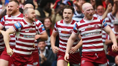 Wigan celebrate