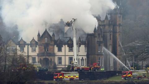 Cameron House Hotel on the banks of Loch Lomond, where the fire was