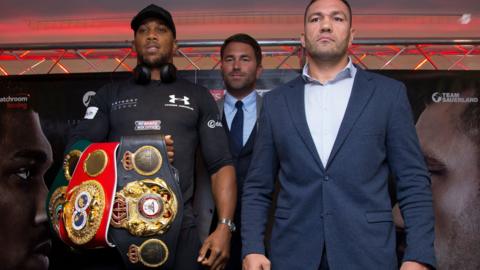 Anthony Joshua (left) and Kubrat Pulev (right)