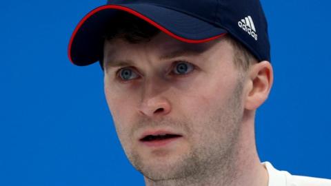 Bruce Mouat looks on during Scotland's victory over Switzerland at the European Curling Championships