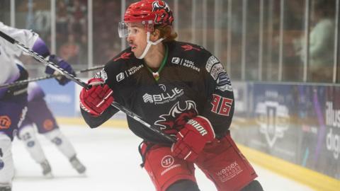 Cole Sanford in action for Cardiff Devils