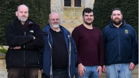 Four bell ringers from Worcestershire