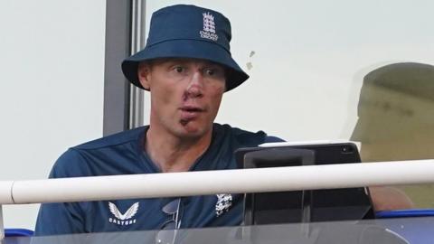 Andrew Flintoff on the England balcony