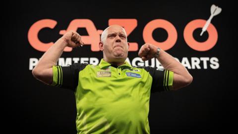 Michael van Gerwen celebrates