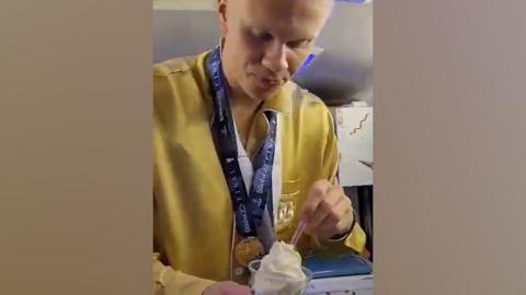 Erling Haaland and his ice cream