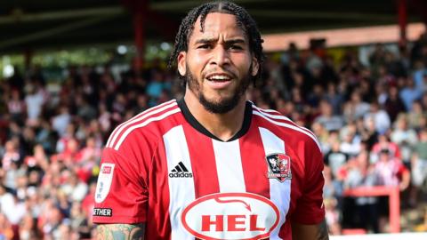 Sam Nombe after his last appearance for Exeter City