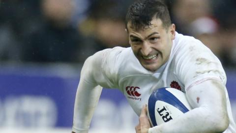 Jonny May in action for England