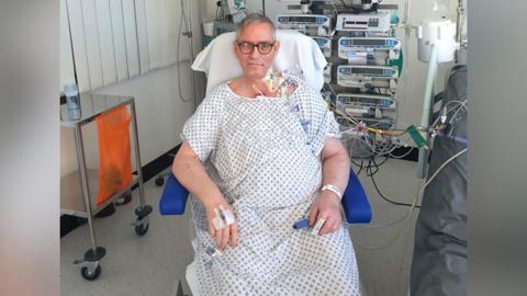 After a heart attack, John Meikleham spent last Christmas alone in hospital waiting for a transplant.