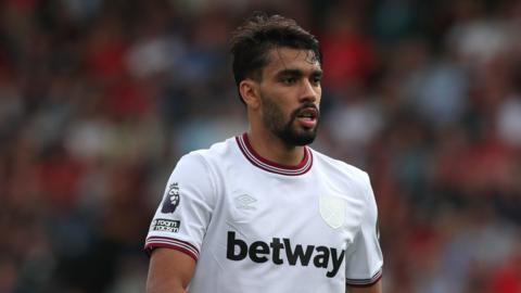 Lucas Paqueta playing for West Ham