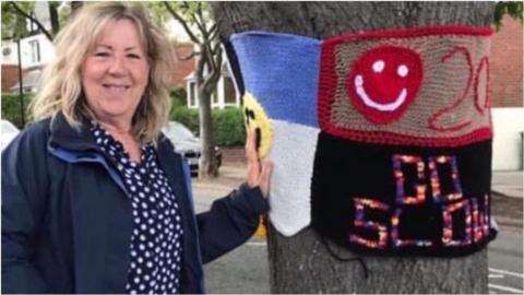 More than 18,000 speeding cars a week drove these residents to knit their own signs.