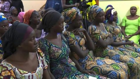 Released Chibok girls welcomed in Abuja