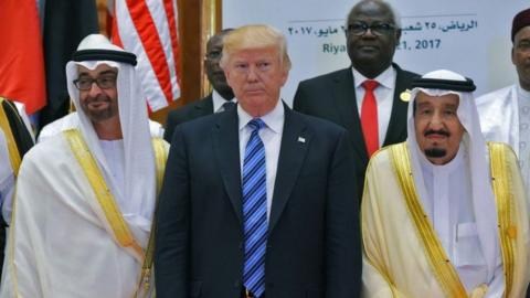Trump attended a summit with the leaders of Islamic countries during his visit to Riyadh