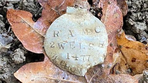 William Thomas' WWI ID disc