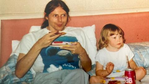 Katie Walford (right) with her dad David Hatton