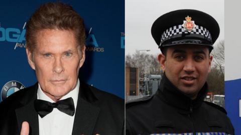 David Hasselhoff and PC Mohammed Nadeem