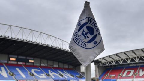 Corner flag at Wigan's DW Stadium