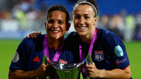 England's Lucy Bronze won her first Champions League title after joining Lyon last summer