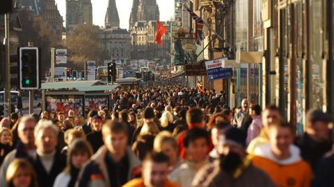 Crowds of people