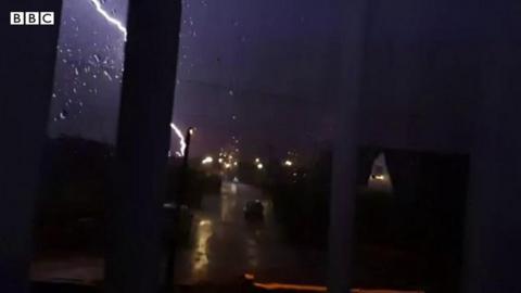 Lightning in Merseyside and Cheshire