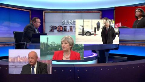 Andrew Neil with politicians