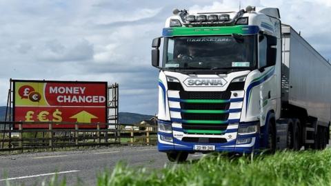 Lorry near Irish border