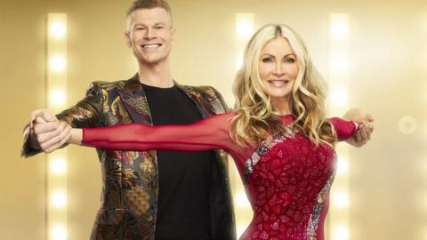 Hamish Gaman and Caprice on the ITV show Dancing On Ice