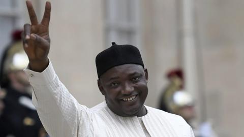The Gambia's president, Adama Barrow