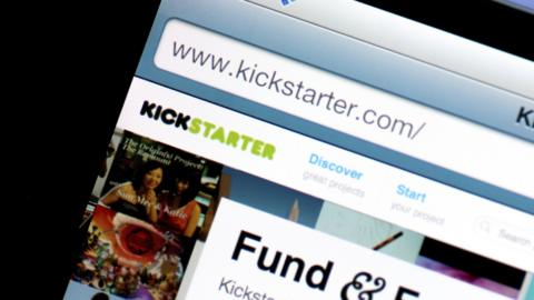 Kickstarter front page of web